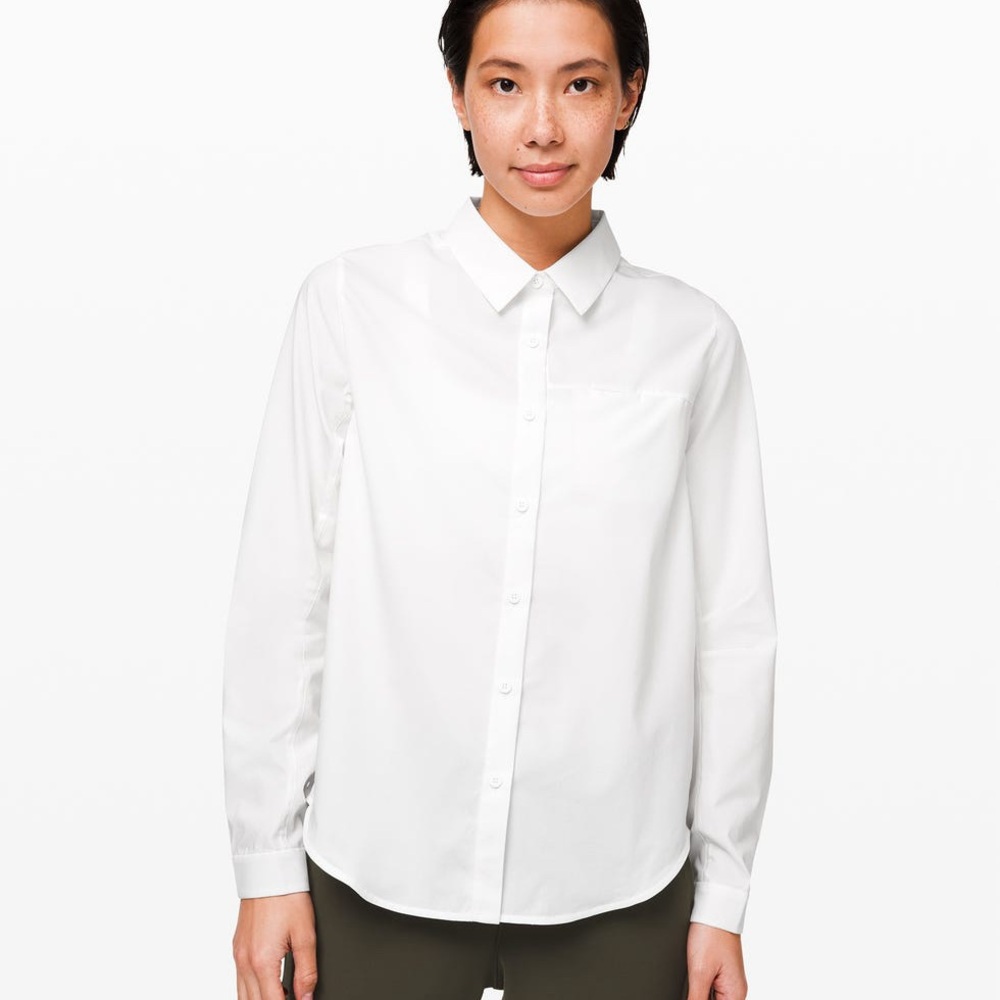 Classic White Button-Up Shirt
